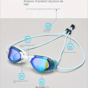 Electroplated Waterproof Anti-fog Swimming Goggles, Sports Non-slip Glasses, Men’s And Women’s Swimming Glasses, Colorful Electroplated Waterproof Anti-fog Bathing Goggles