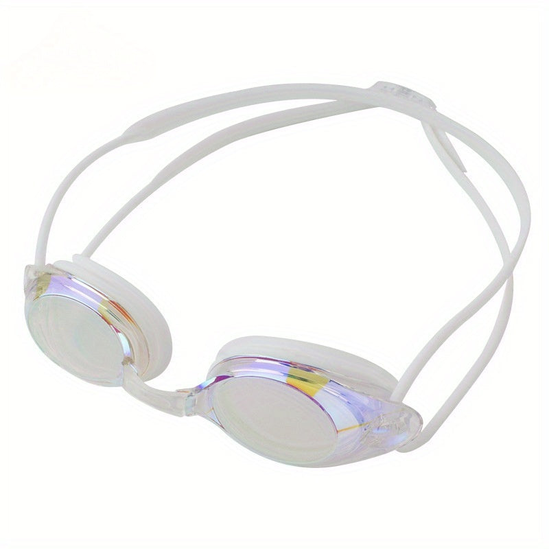 Adult Swimming Goggles, HD Electroplated, Anti-Fog Treatment, PC Material, Waterproof, Comfort Fit, for Ages 14+