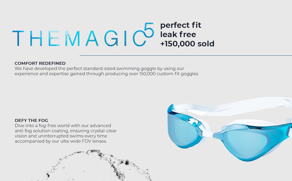 TheMagic5 Swimming Goggle | Defy The Fog, Comfort Redefined