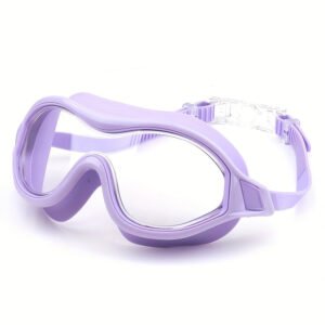 Oversized Waterproof Silicone Swim Goggles For Women Girls, Clear Views Anti-fog Swimming Eyewear For Women & Men