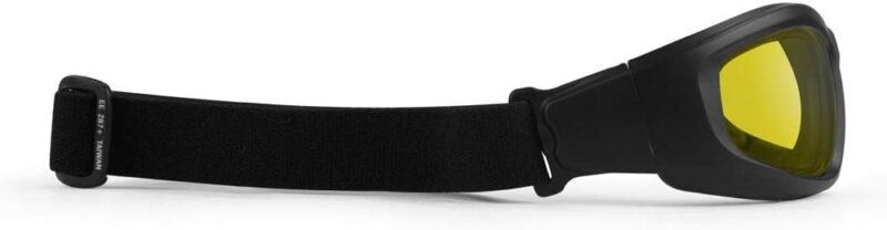 2 Pairs Motorcycle Goggles with Black Frames and Yellow Lenses