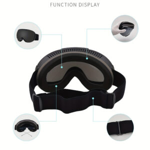 Ski Goggles With Double-layer Anti-fog And Wide Field Of View, Suitable For Skiing, Mountaineering, And Snow Sports