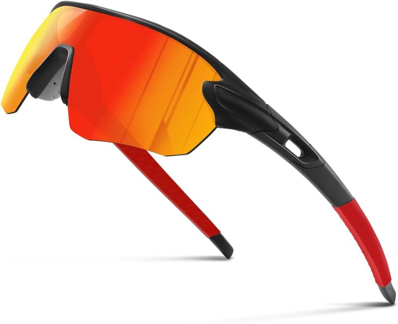 Polarized Sports Sunglasses for Men: Cycling Sun Glasses for Youth Womens UV400 Protection Goggles for Baseball Running