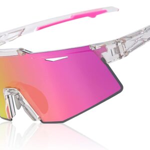 Polarized Cycling Glasses, UV 400 Sports Sunglasses Biking Goggles Running Hiking Golf Fishing Driving