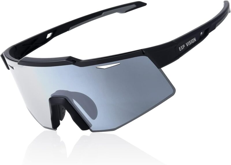 Polarized Cycling Glasses, UV 400 Sports Sunglasses Biking Goggles Running Hiking Golf Fishing Driving
