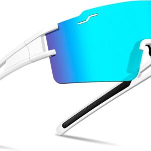 Polarized Cycling Glasses Youth Baseball Glasses for Men Women,UV400 Protection Sports Sunglasses for Running Driving
