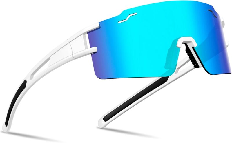 Polarized Cycling Glasses Youth Baseball Glasses for Men Women,UV400 Protection Sports Sunglasses for Running Driving