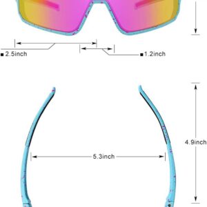 Polarized Cycling Glasses for Men Women, UV400 Bike Sunglasses – Sport Eyewear for Bicycle Baseball Running MTB