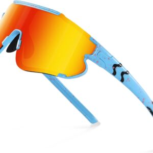 Sports Polarized Sunglasses for Men – Baseball Sun Glasses for Youth Womens Cycling, Running Bike UV Protection