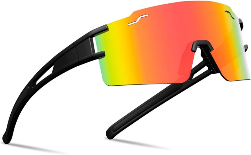 Polarized Cycling Glasses Youth Baseball Glasses for Men Women,UV400 Protection Sports Sunglasses for Running Driving