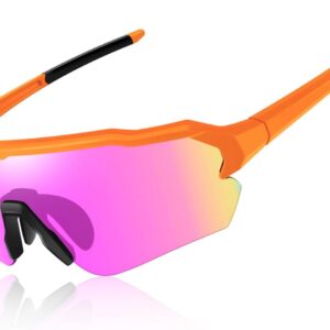 Polarized Cycling Glasses, UV400 TR90 Sports Sunglasses for Men Women