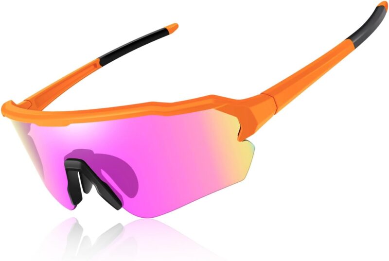 Polarized Cycling Glasses, UV400 TR90 Sports Sunglasses for Men Women