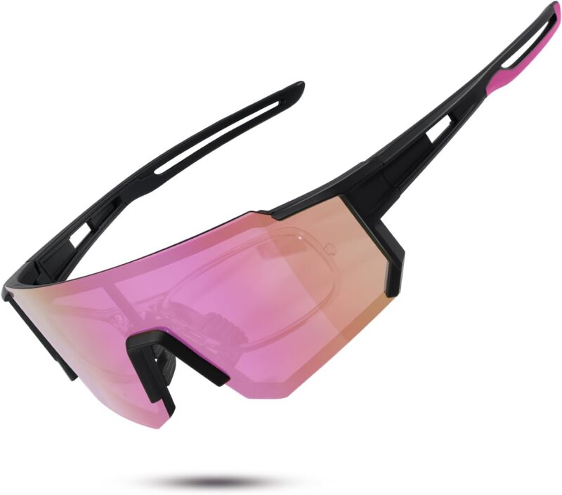 Polarized Sports Sunglasses for Men and Women,Fishing Cycling Mountain Bike Baseball Sunglasses with UV Protection