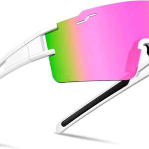 Polarized Cycling Glasses Youth Baseball Glasses for Men Women,UV400 Protection Sports Sunglasses for Running Driving