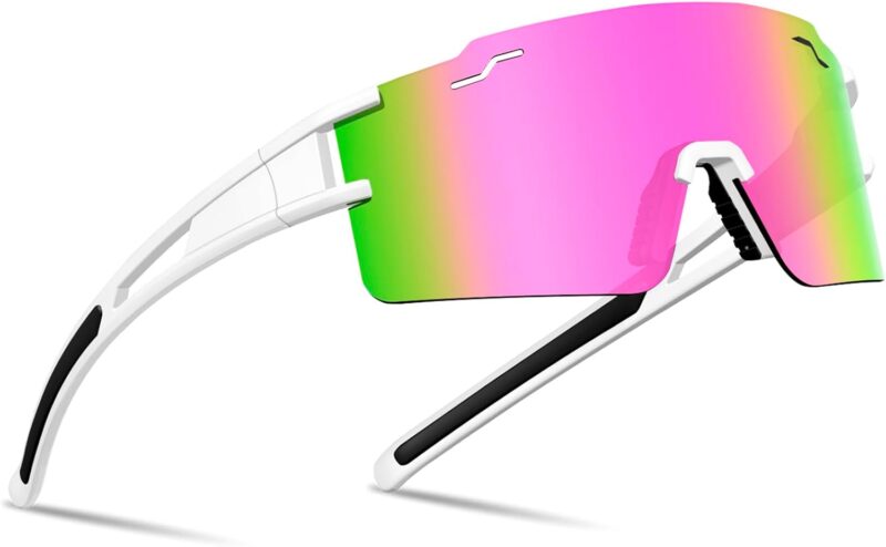 Polarized Cycling Glasses Youth Baseball Glasses for Men Women,UV400 Protection Sports Sunglasses for Running Driving