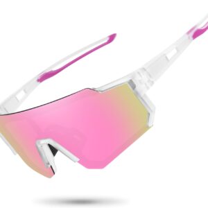 Polarized Sports Sunglasses for Men Women,Driving Fishing Cycling Mountain Bike Sunglasses UV400 Protection