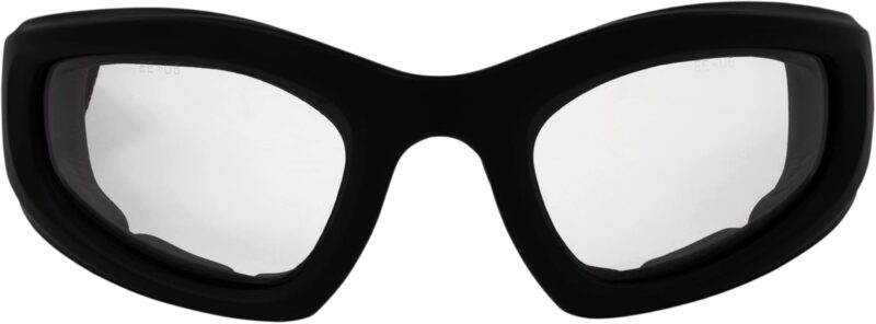 Padded Motorcycle Riding Goggles Clear Lens ANSI Z87.1 Safety Rated