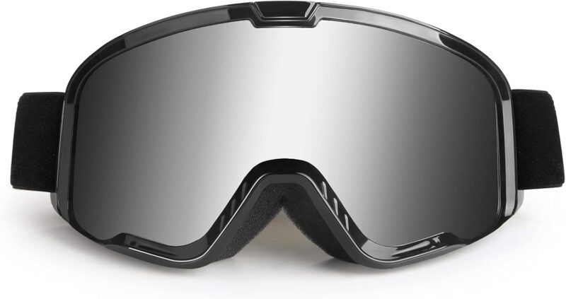 Motorcycle Goggles for Men Women Motocross Goggles Dirt Bike Goggles ATV Goggles Riding Goggles Powersports Goggles Offroad Goggle MX Goggles Skiing Goggles UV400 Anti-Scratch Dustproof Goggles Clear