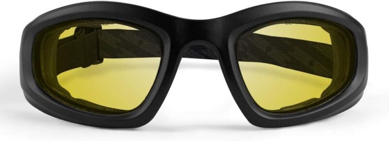 2 Pairs Motorcycle Goggles with Black Frames and Yellow Lenses