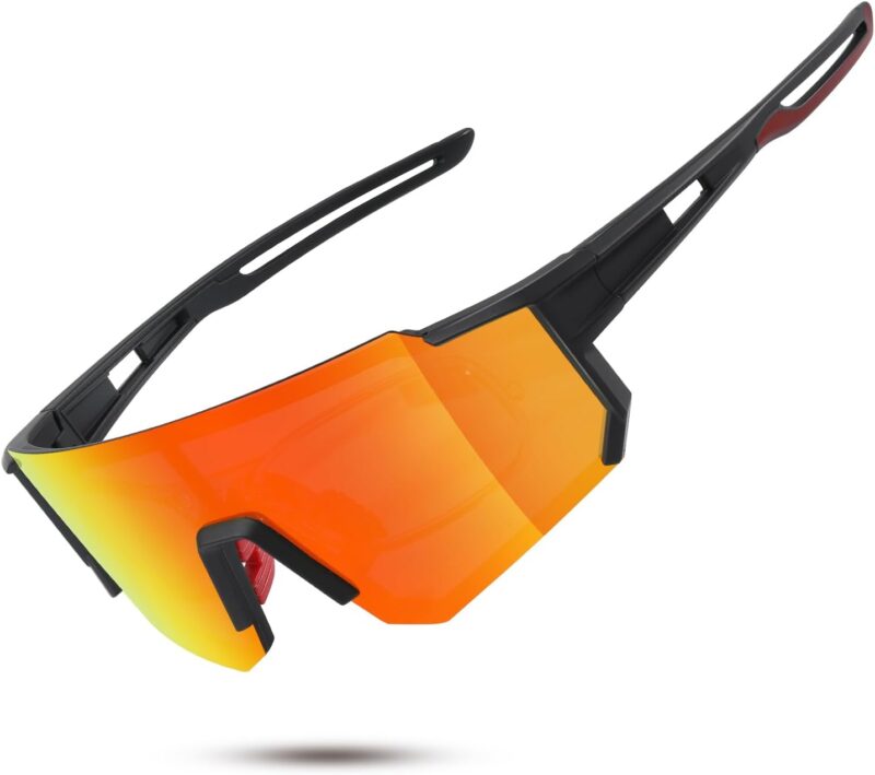 Polarized Sports Sunglasses for Men and Women,Fishing Cycling Mountain Bike Baseball Sunglasses with UV Protection