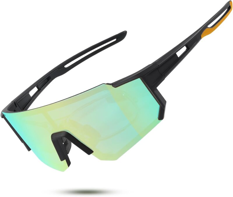 Polarized Sports Sunglasses for Men and Women,Fishing Cycling Mountain Bike Baseball Sunglasses with UV Protection