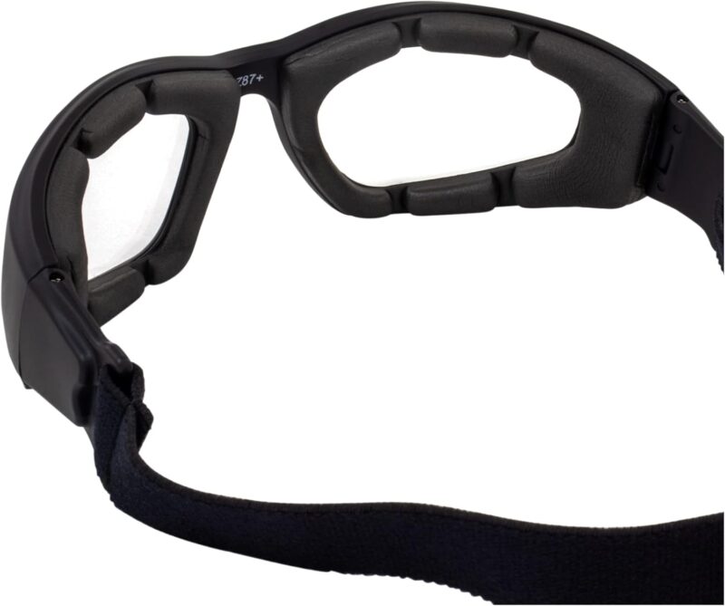 Padded Motorcycle Riding Goggles Clear Lens ANSI Z87.1 Safety Rated