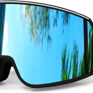 Ski Goggles Over Glasses with Dual lens | Anti-fog Anti-UV Snow Goggles for Men Women Youth Skiing Snowmobile