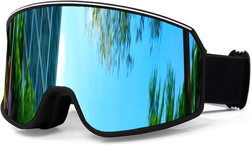 Ski Goggles Over Glasses with Dual lens | Anti-fog Anti-UV Snow Goggles for Men Women Youth Skiing Snowmobile