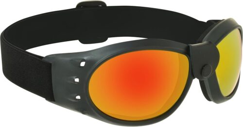 Motorcycle Safety Goggles Foam Padded Men Women Large Coverage with Large Microfiber Case