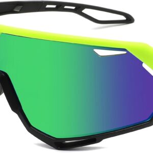 Sport Sunglasses for Men Women, Cycling Sunglasses MTB Frame for Outdoor Sports Softball Running Biking