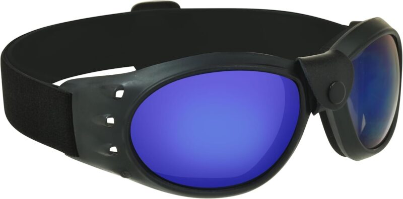 Motorcycle Safety Goggles Foam Padded Men Women Large Coverage with Large Microfiber Case