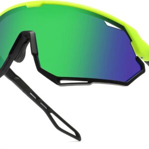 Sport Sunglasses for Men Women, Cycling Sunglasses MTB Frame for Outdoor Sports Softball Running Biking