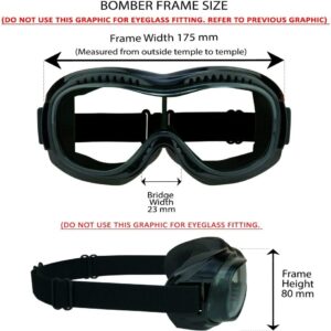 Fit Over Goggles for Eye-Glasses Motorcycle Riding Cycling Skiing Sky Diving Outdoor Work