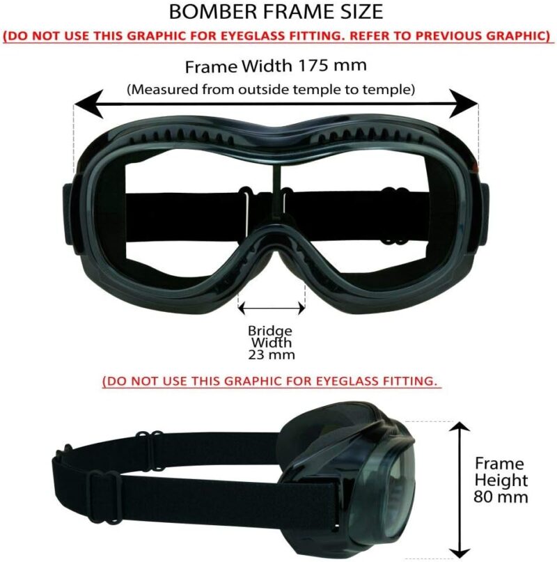 Fit Over Goggles for Eye-Glasses Motorcycle Riding Cycling Skiing Sky Diving Outdoor Work