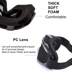 Motorcycle Goggles -Dirt Bike ATV Motocross Eyewear Anti-UV Adjustable MX Riding Offroad Protective Glasses Racing Combat Tactical Military Goggles for Men Women Youth Adult