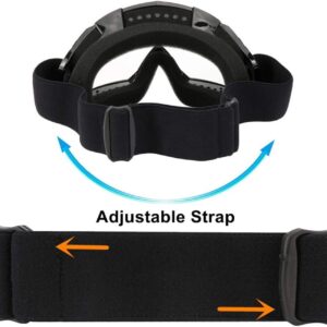 Motorcycle Goggles -Dirt Bike ATV Motocross Eyewear Anti-UV Adjustable MX Riding Offroad Protective Glasses Racing Combat Tactical Military Goggles for Men Women Youth Adult