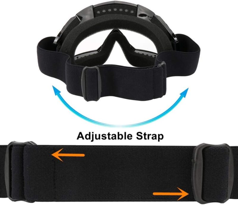 Motorcycle Goggles -Dirt Bike ATV Motocross Eyewear Anti-UV Adjustable MX Riding Offroad Protective Glasses Racing Combat Tactical Military Goggles for Men Women Youth Adult