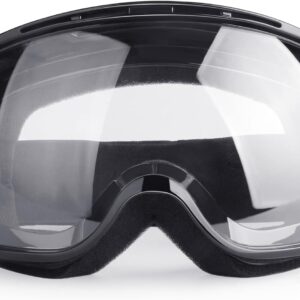 Motorcycle Goggles Dirt Bike Goggles Windproof ATV Dustproof Racing GogglesScratch Resistant Ski Goggles Protective Safety Glasses PU Resin (Black frame+Color lens)