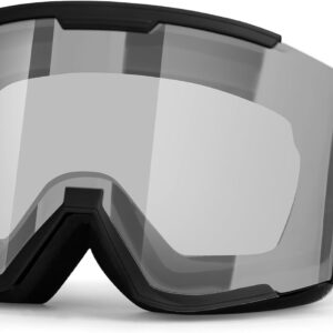 ATV Goggles for Men Women & Youth, Anti-Fog 100% UV Protection Dirt Bike Goggles, Wide Vision OTG Clear Ski Goggles