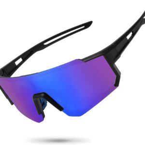 Polarized Sports Sunglasses for Men Women,Driving Fishing Cycling Mountain Bike Sunglasses UV400 Protection