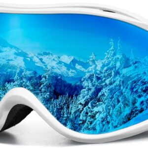OTG Ski Goggles Men Women, Over Glasses Anti Fog Snowboard Goggles, UV Protection Snow Goggles for Adult & Youth