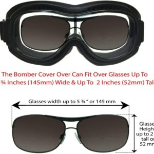 Fit Over Goggles for Eye-Glasses Motorcycle Riding Cycling Skiing Sky Diving Outdoor Work