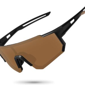 Polarized Sports Sunglasses for Men Women,Driving Fishing Cycling Mountain Bike Sunglasses UV400 Protection