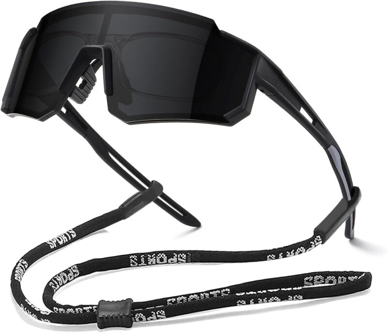 Polarized Sports Sunglasses for Men and Women,Fishing Cycling Mountain Bike Baseball Sunglasses with UV Protection