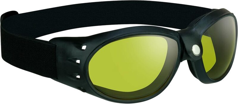 Motorcycle Safety Goggles Foam Padded Men Women Large Coverage with Large Microfiber Case