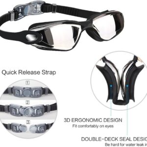 Adult Swim Goggles, Anti Fog Swimming Goggles Women Men No Leaking Triathlon Water Goggles