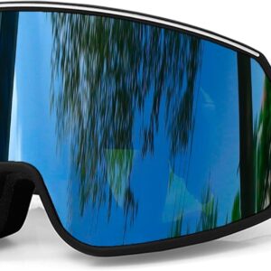 Ski Goggles Over Glasses with Dual lens | Anti-fog Anti-UV Snow Goggles for Men Women Youth Skiing Snowmobile