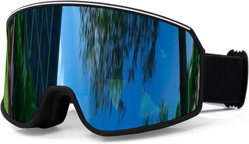 Ski Goggles Over Glasses with Dual lens | Anti-fog Anti-UV Snow Goggles for Men Women Youth Skiing Snowmobile