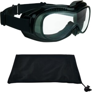 Fit Over Goggles for Eye-Glasses Motorcycle Riding Cycling Skiing Sky Diving Outdoor Work