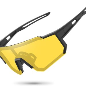 Polarized Sports Sunglasses for Men Women,Driving Fishing Cycling Mountain Bike Sunglasses UV400 Protection